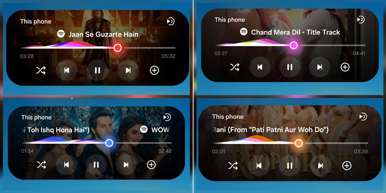 One UI 9 media player with colourful seek bar