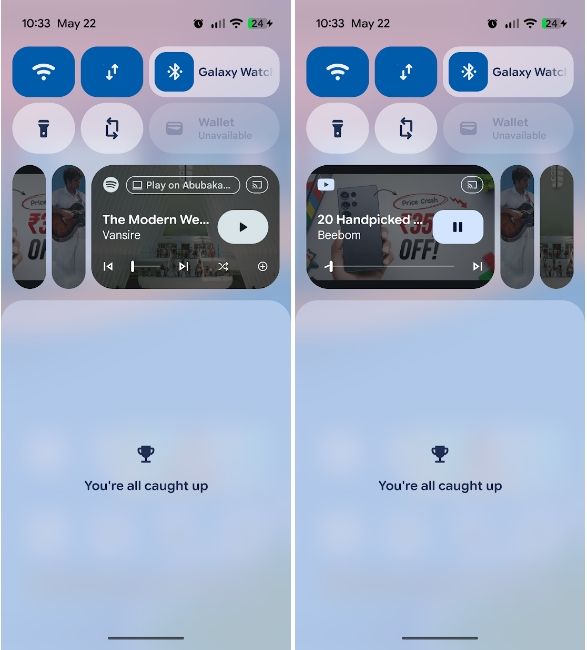 Android 17 revamped Media Player UI pills