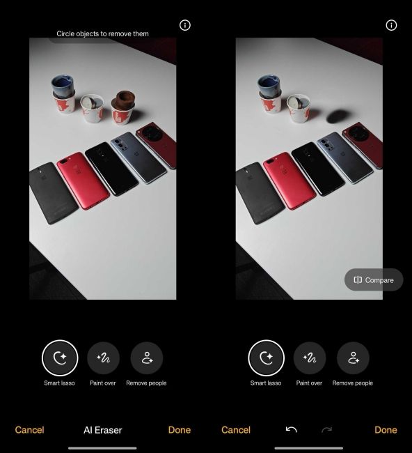 OnePlus AI Eraser Feature in Action Screenshot OnePlus AI Eraser Feature in Action Screenshot