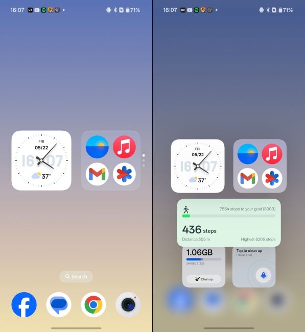 OnePlus AI Suggest Widget feature showcase screenshot 