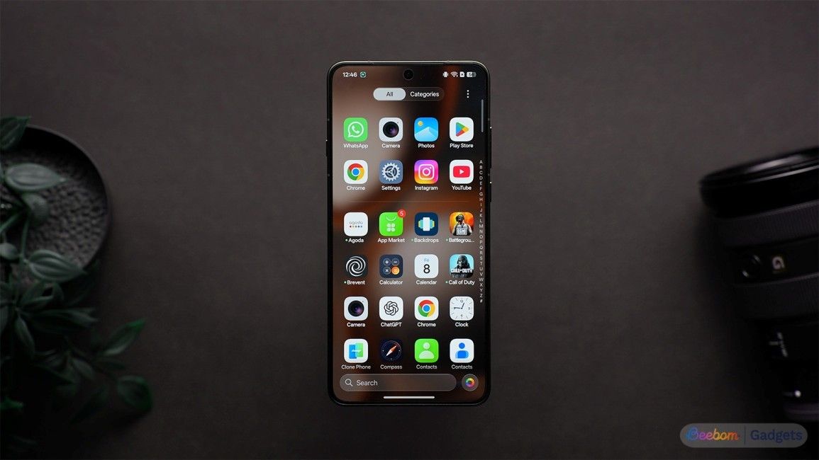 Oppo Find X9 Ultra app drawer showcase on the phone