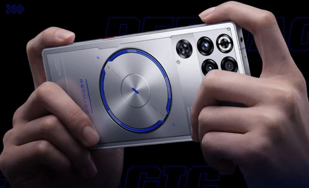 RedMagic 11S Pro+ in white colourway from the back