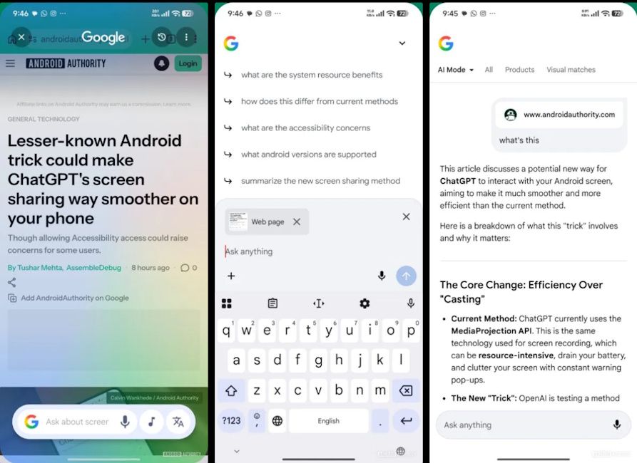 Circle to Search ask about screen feature