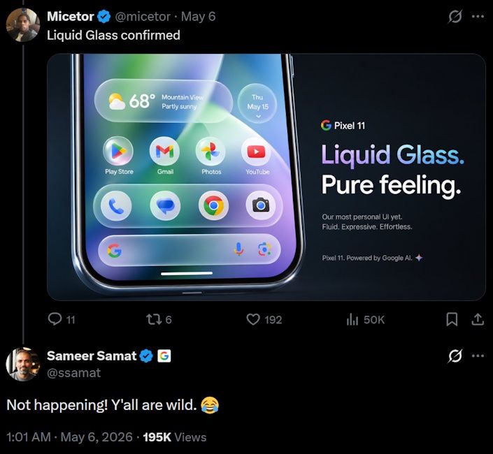 Android 17 Liquid Glass redesign debunked