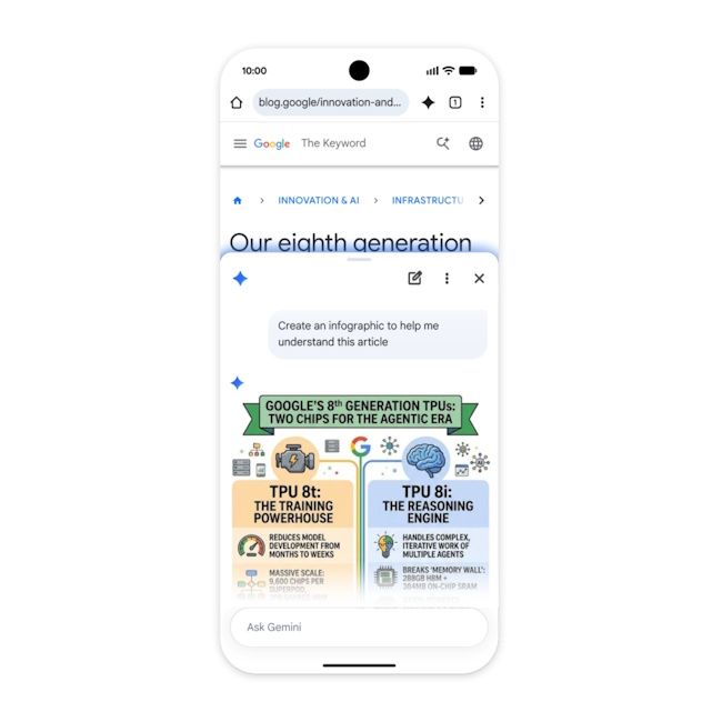 Nano Banana image generation Gemini feature in Chrome on Android