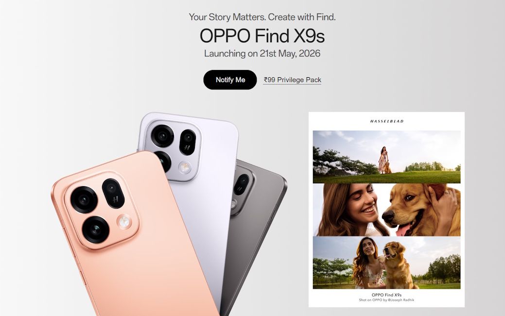 Oppo Find X9s launch date in India out