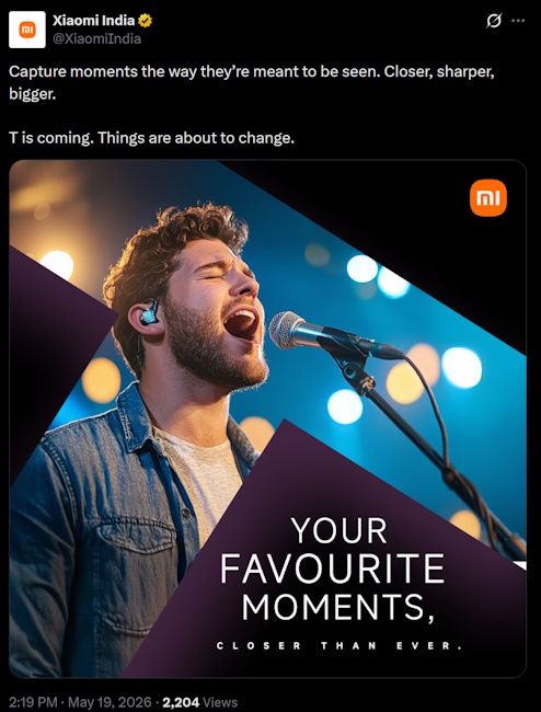 Xiaomi 17T India launch teased to happen soon
