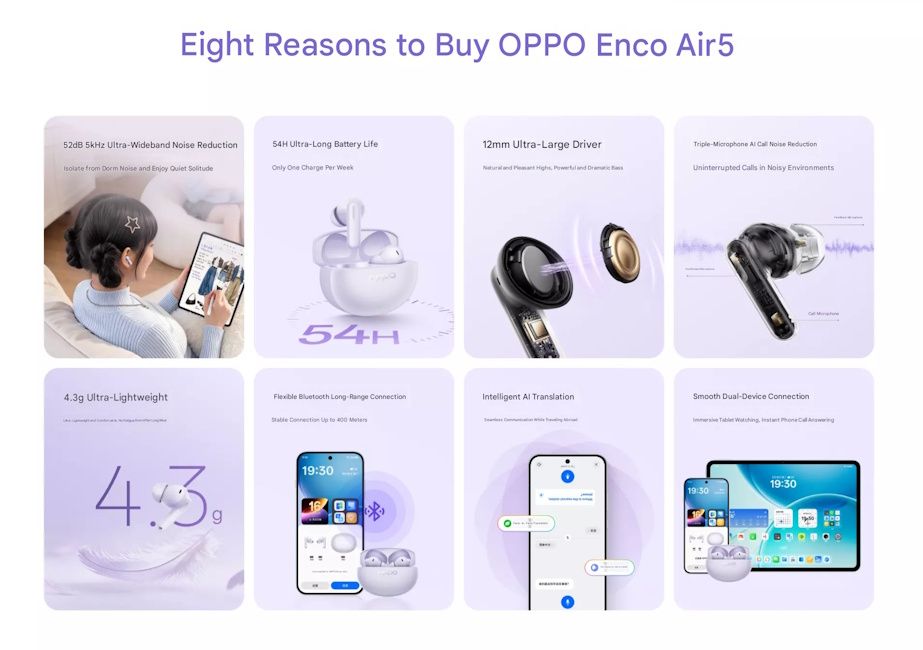 Oppo Enco Air 5 specs at a glance Oppo Enco Air 5 specs at a glance