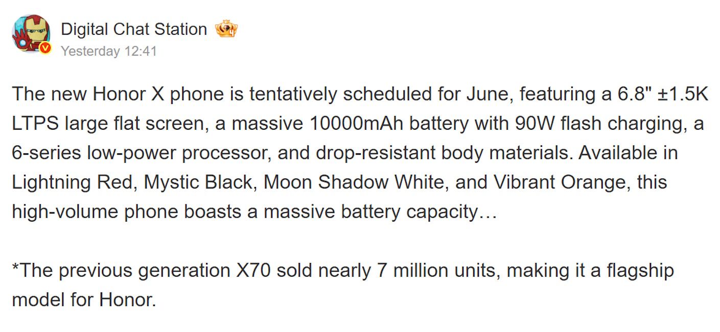Honor X80 key specs and launch timeline leaked Honor X80 key specs and launch timeline leaked
