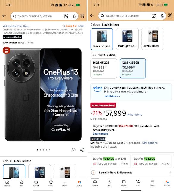 OnePlus 13 Amazon Great Summer sale 2026 deal