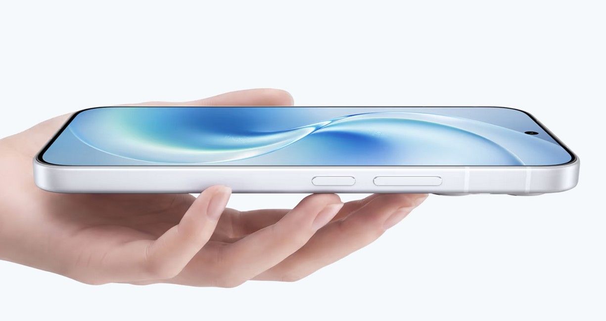 Vivo S60 smartphone in hand from the sides