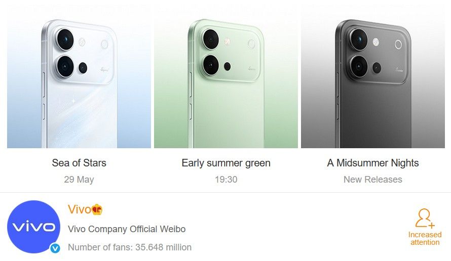 Vivo S60 all colourways Vivo S60 all colourways