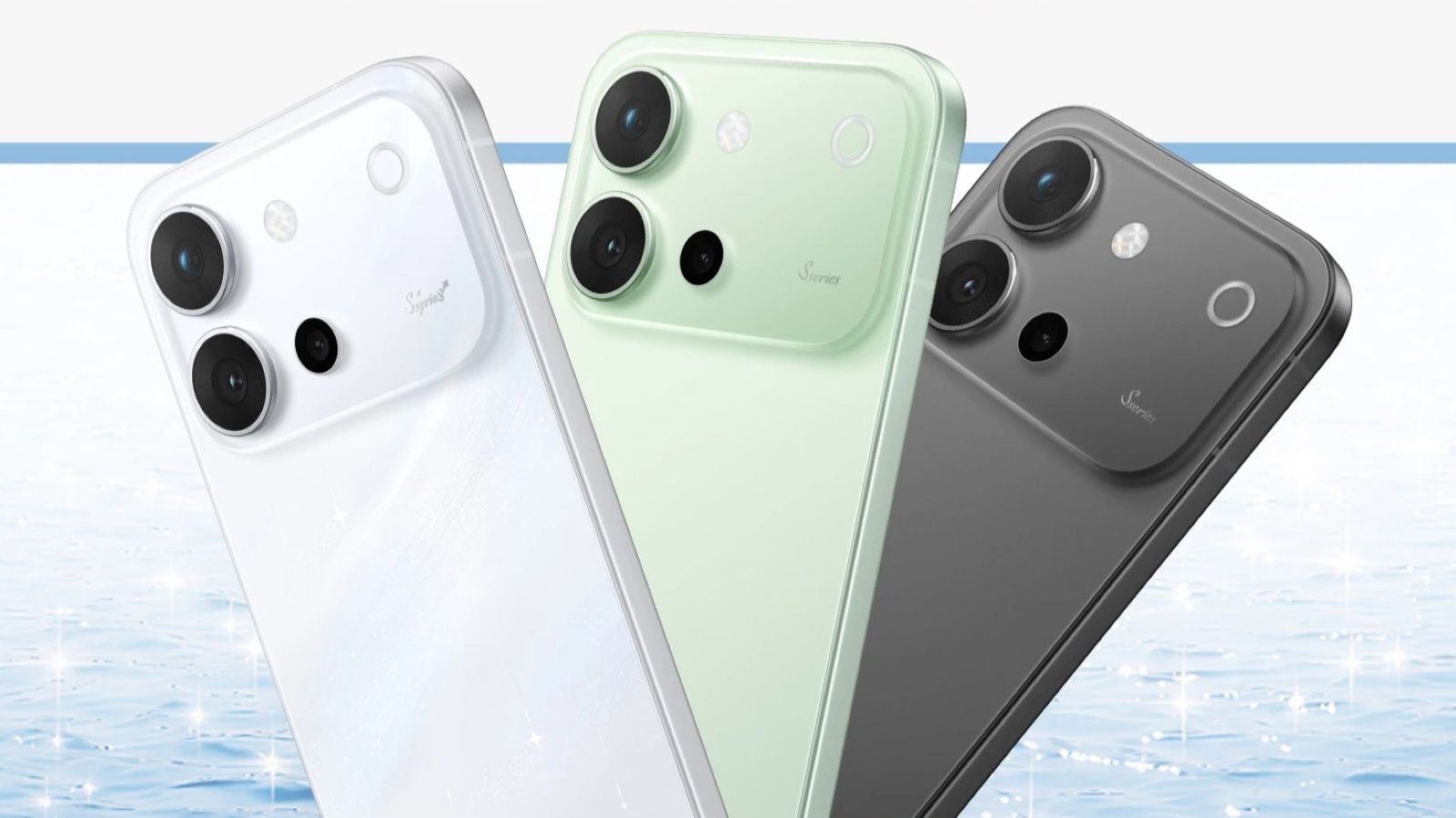 Vivo S60 series in white green and black
