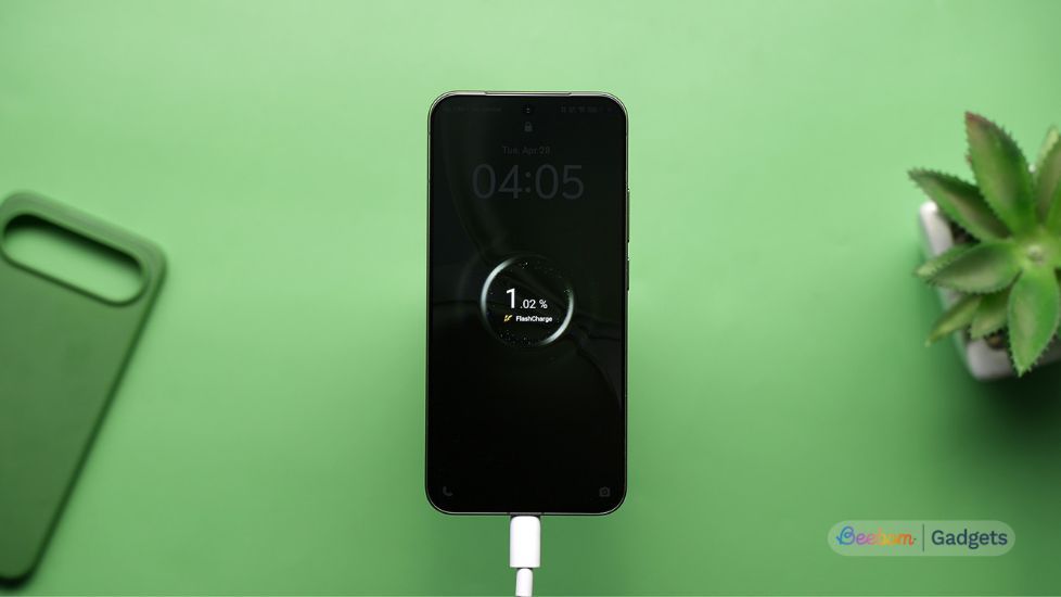 Vivo X300 charging on a table