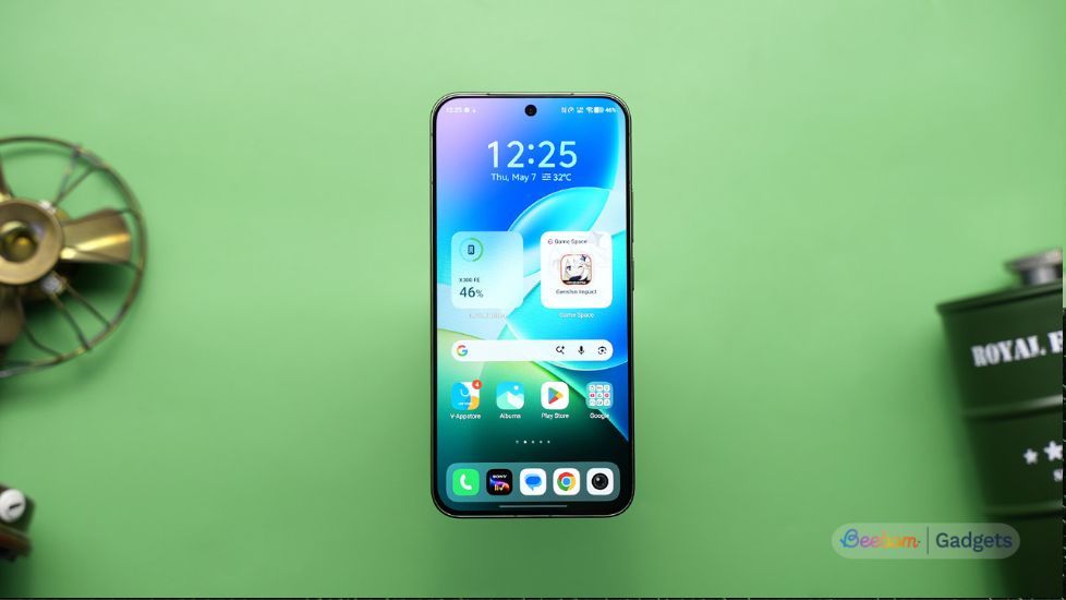 Vivo X300 FE from the front on the home screen