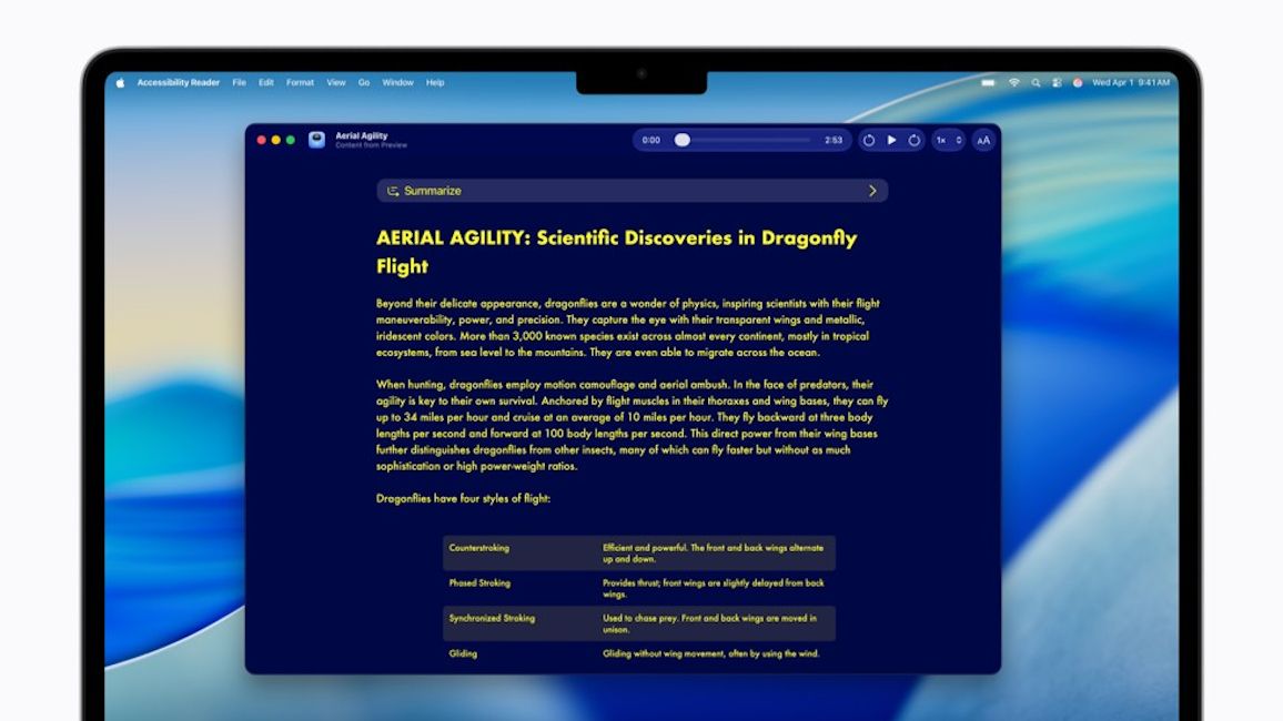 Accessibility Reader upgrade showcased