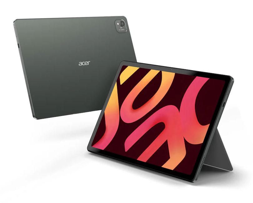 Acer Iconia D12 black front and back design