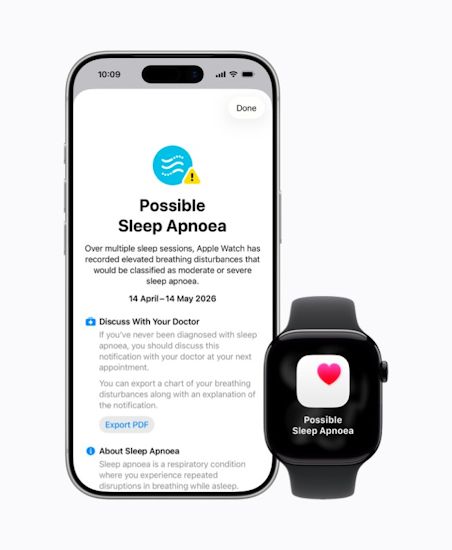 Apple Watch Sleep Apnoea notifications showcased