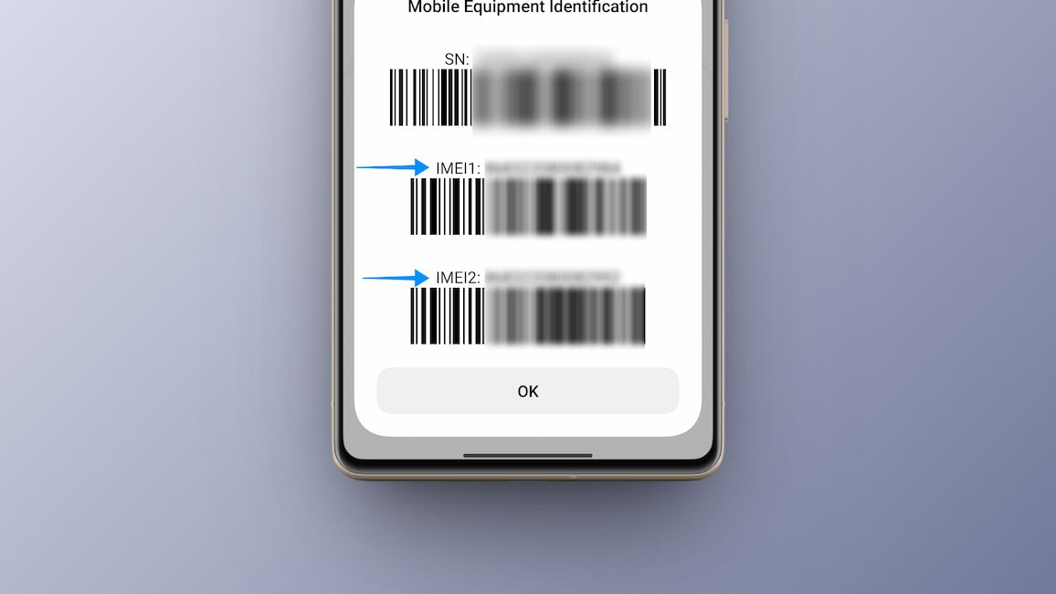 image showing imei 1, imei 2 and serial number on a xiaomi phone image showing imei 1, imei 2 and serial number on a xiaomi phone