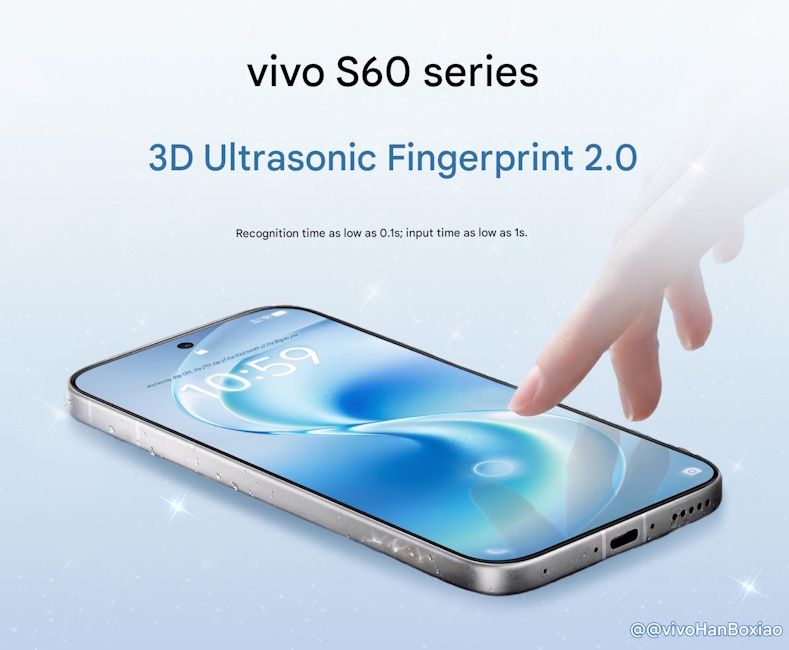 Vivo S60 with ultrasonic fingerprint scanner