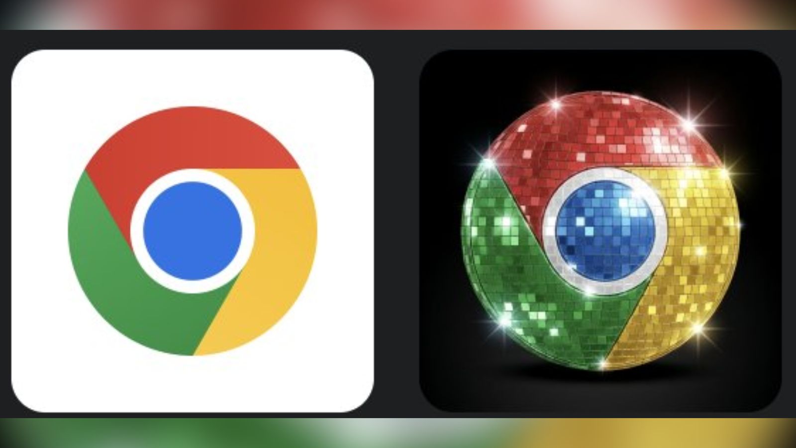 Disco icon packs showcased with Google Chrome app icon