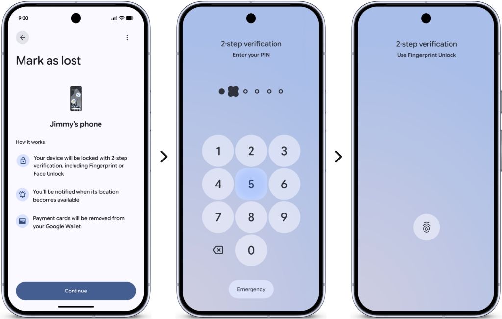 new mark as lost feature demonstrated on an android phone