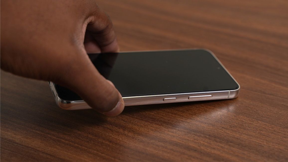 galaxy s23 placed on table