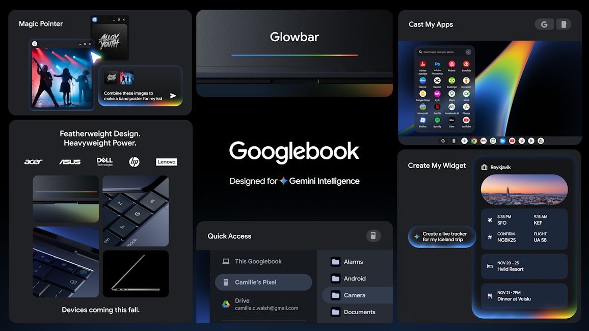 Googlebook specifications and features showcased