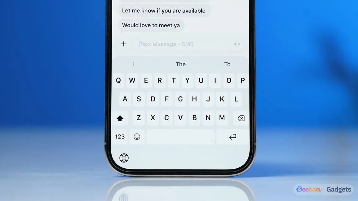 close shot of iphone keyboard