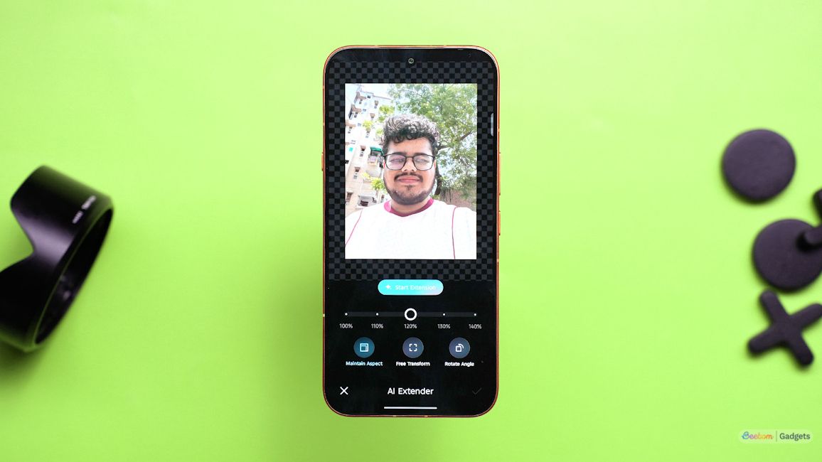 XOS 16 AI Image Extender feature showcased