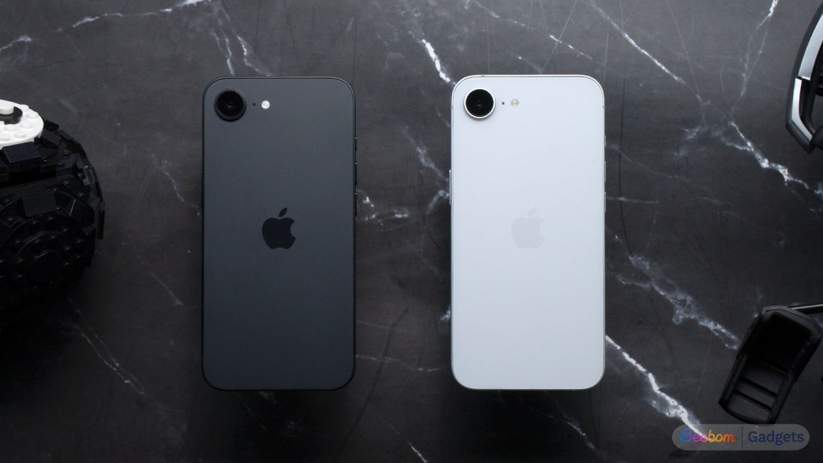 shot of the two iPhones placed face down on a desk