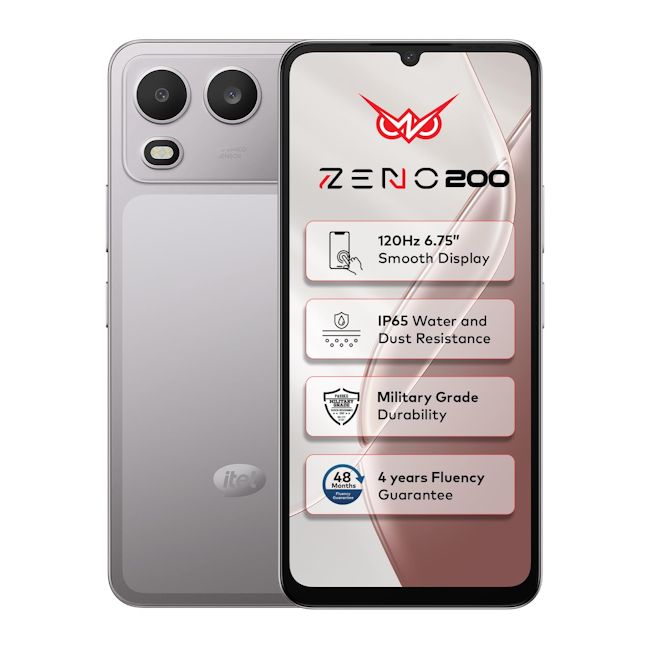 Itel Zeno 200 front and back design