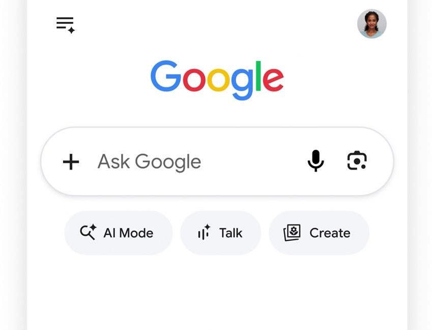 new intelligent search box in google