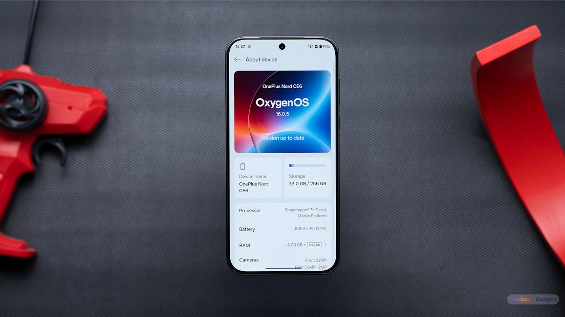 OnePlus Nord CE 6 software update page