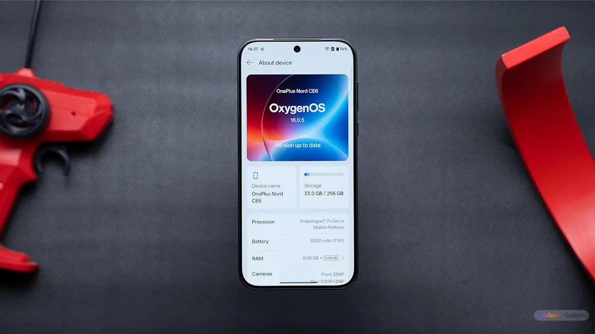 OxygenOS 16 running on OnePlus Nord CE6