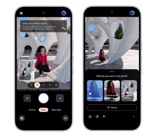 Google Pixel 10 Camera Coach Feature in action