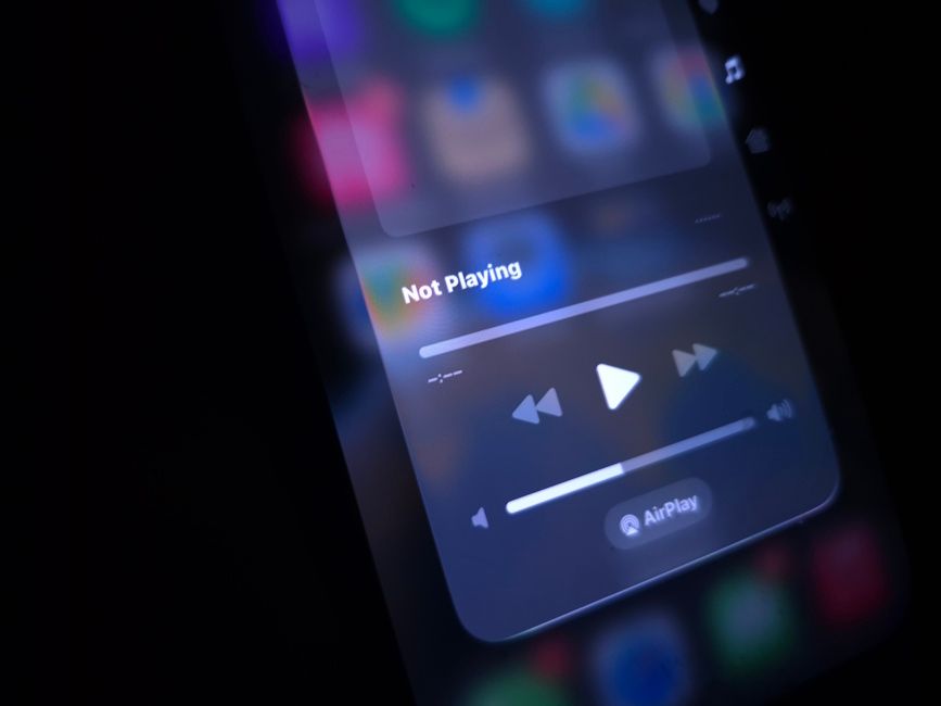 iPhone screen showing AirPlay in action