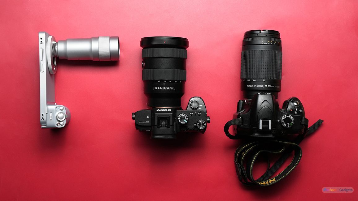 Vivo X300 Ultra with Nikon D3200 and Sony A7 cameras