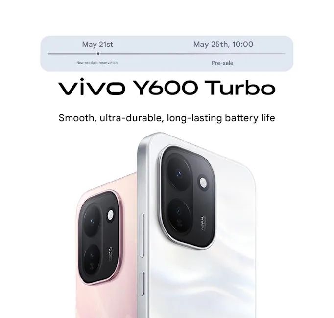 Vivo Y600 Turbo colourways and back design showcased