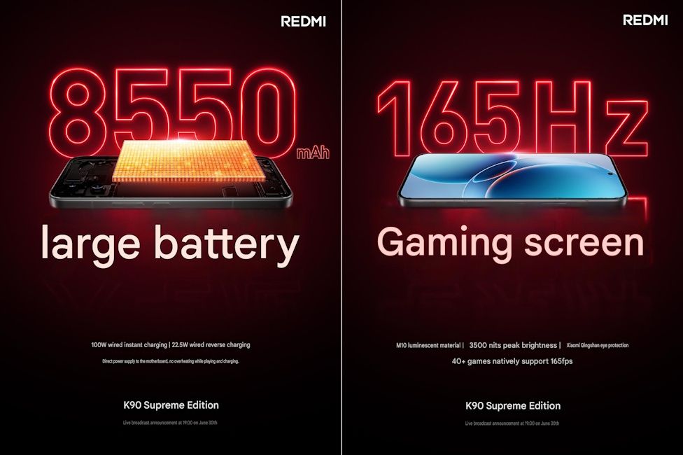 Redmi K90 Ultra battery and display details