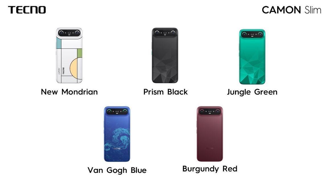 Tecno Camon Slim colours