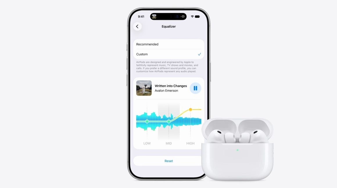 AirPods Custom EQ feature showcase by Apple 