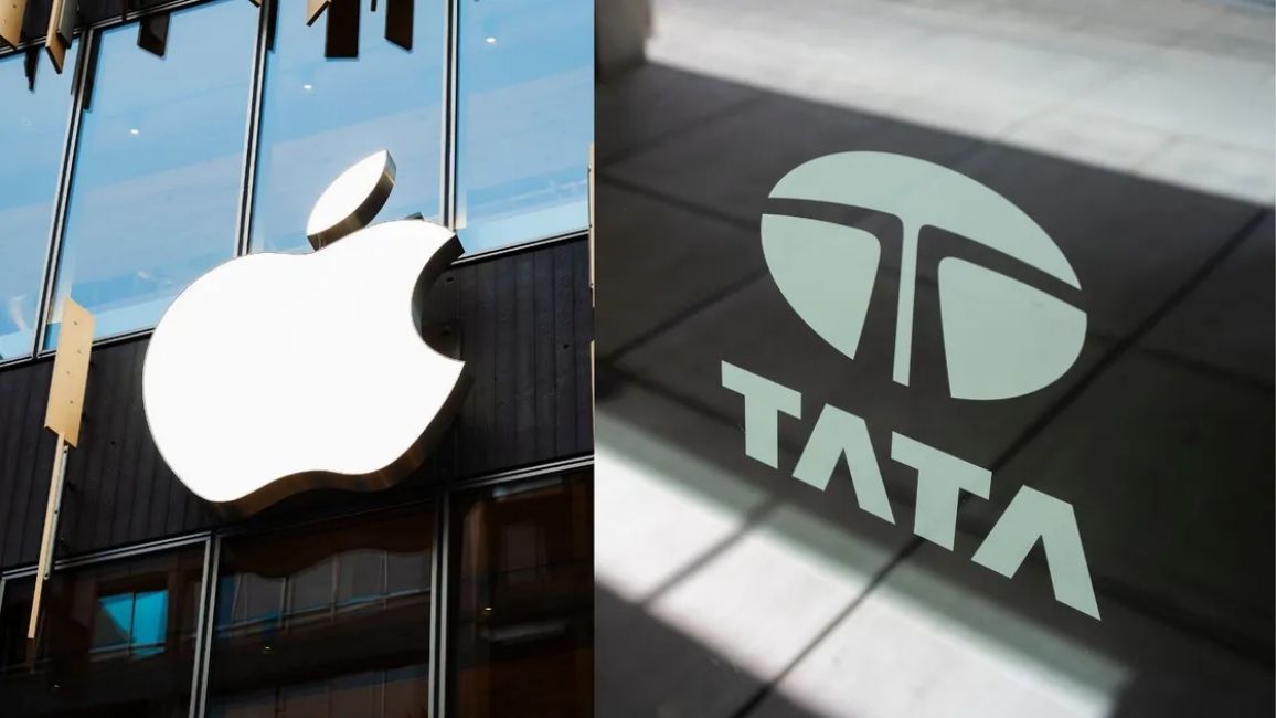 Apple and Tata logos side by side