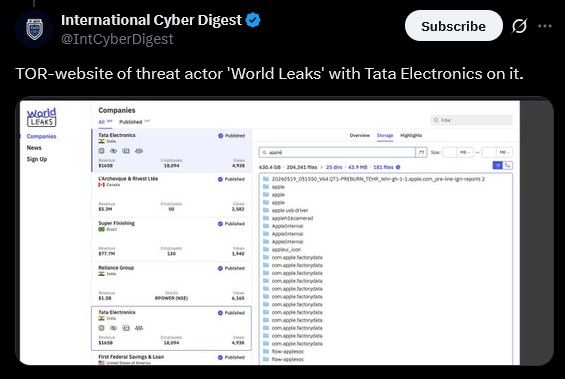 Apple iPhone 18 Pro Tata leak