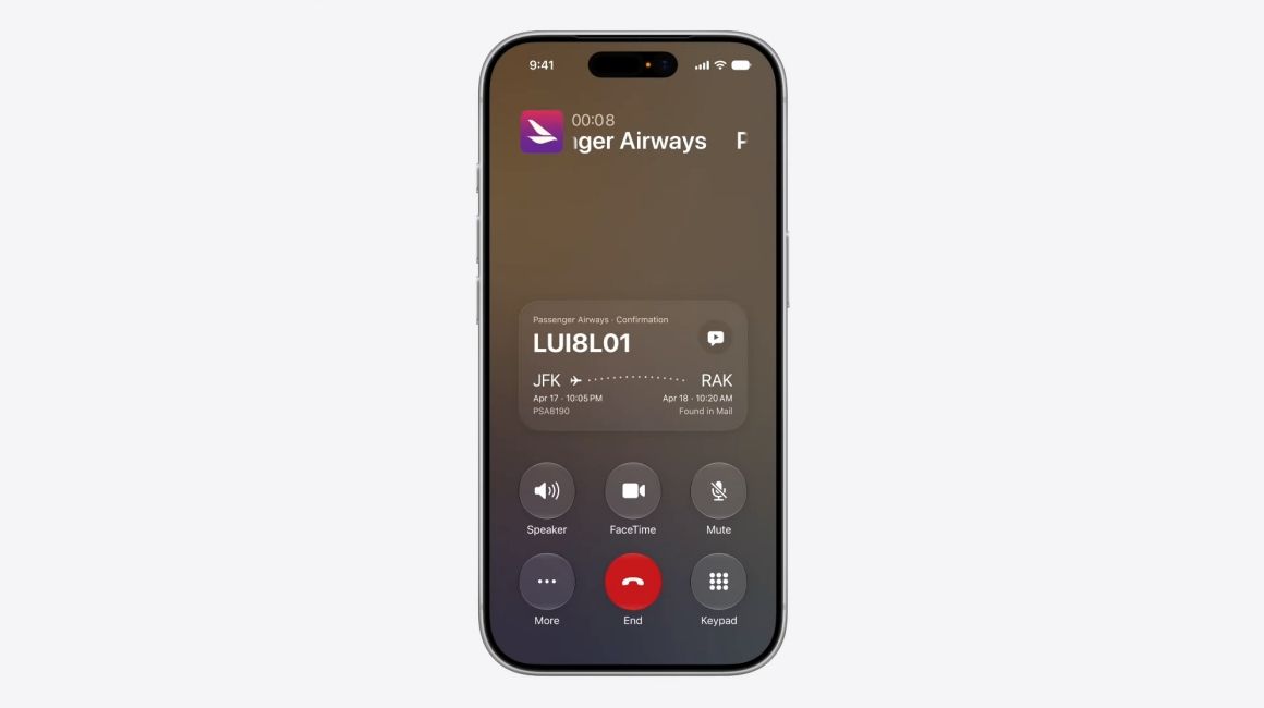Call Context Feature preview in iOS 27 Phone app