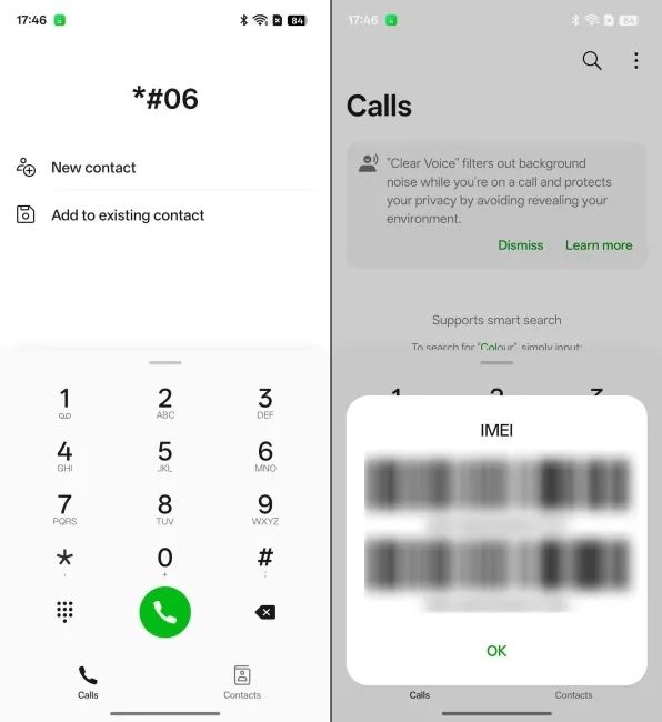 screenshot from realme phone showing imei number using secret code screenshot from realme phone showing imei number using secret code
