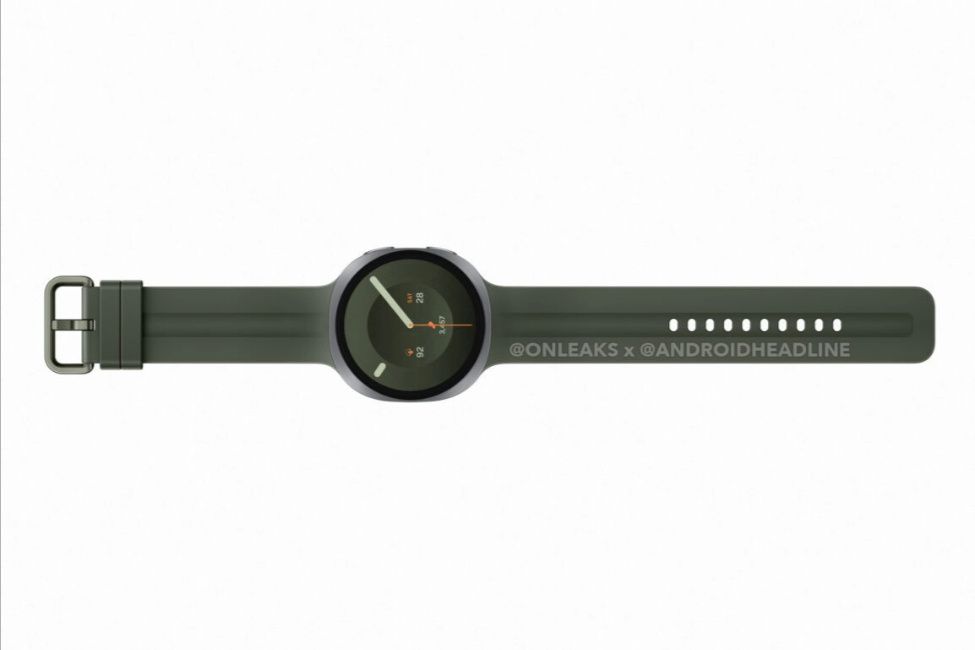 Samsung Galaxy Watch 9 in green spread out