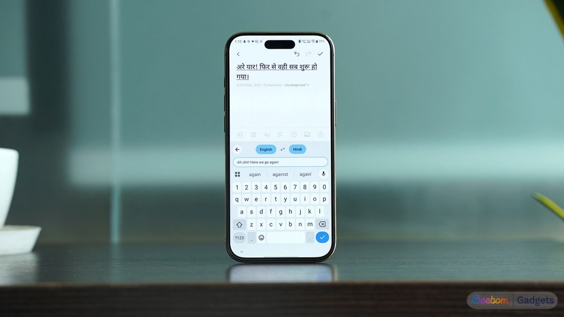 Gboard on iOS showing voice translation features