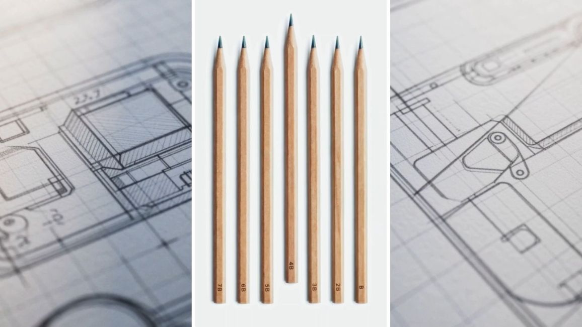 Nothing Phone 4b pencils teaser with phone blueprints at the back Nothing Phone 4b pencils teaser with phone blueprints at the back