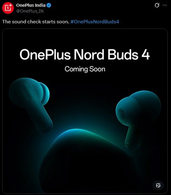 OnePlus Nord Buds 4 teaser poster by OnePlus India X handle
